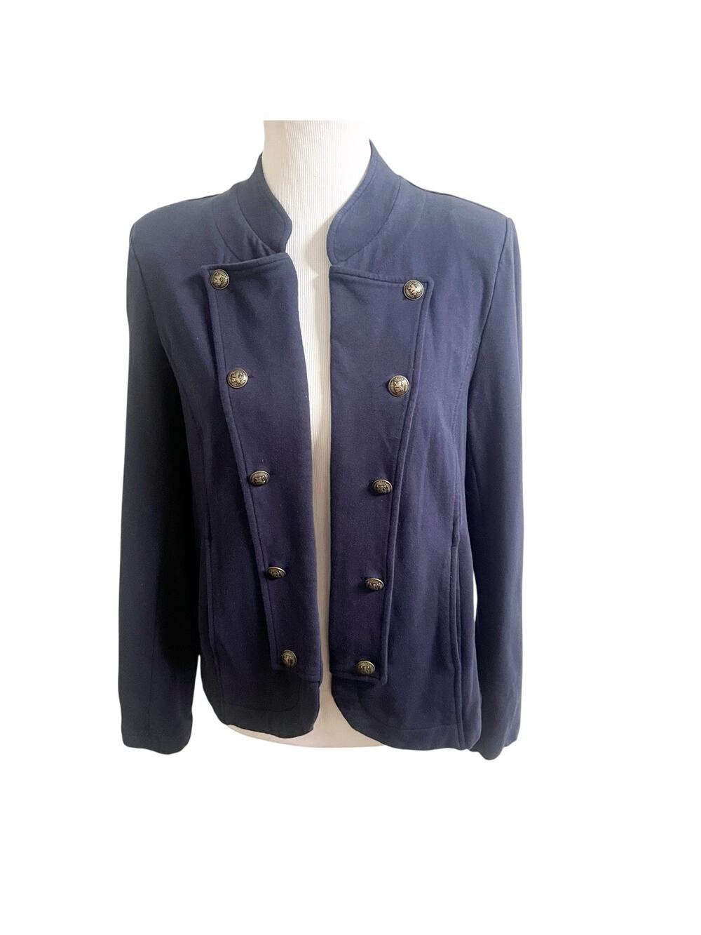 Tommy Hilfiger Military Style Women’s Soft Shell Jacket Gold Buttons Size Large